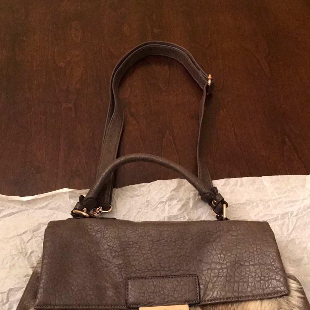 Brown Faux Fur Crossbody Bag - Picture 2 of 5
